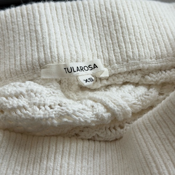 Tularosa Maeve Knit Pants+Top-Bra.Set in Ivory -White .Wide Leg . - Picture 7 of 9